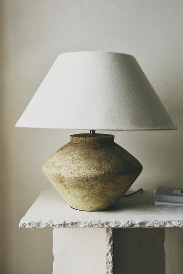LAMPE DE TABLE BASE FAÏENCE GRAND FORMAT - Écru de Zara - Image 5