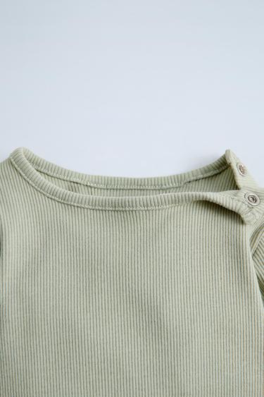 RIBBED BODYSUIT AND LEGGINGS PACK - Light green by Zara - Image 2