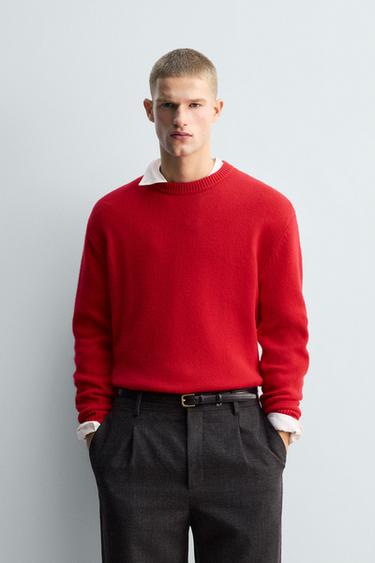 Zara WOOL - CASHMERE LIMITED EDITION JUMPER - Red