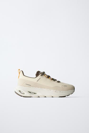 BASKET AVEC DÉTAIL DE SEMELLE - Blanc écru de Zara
