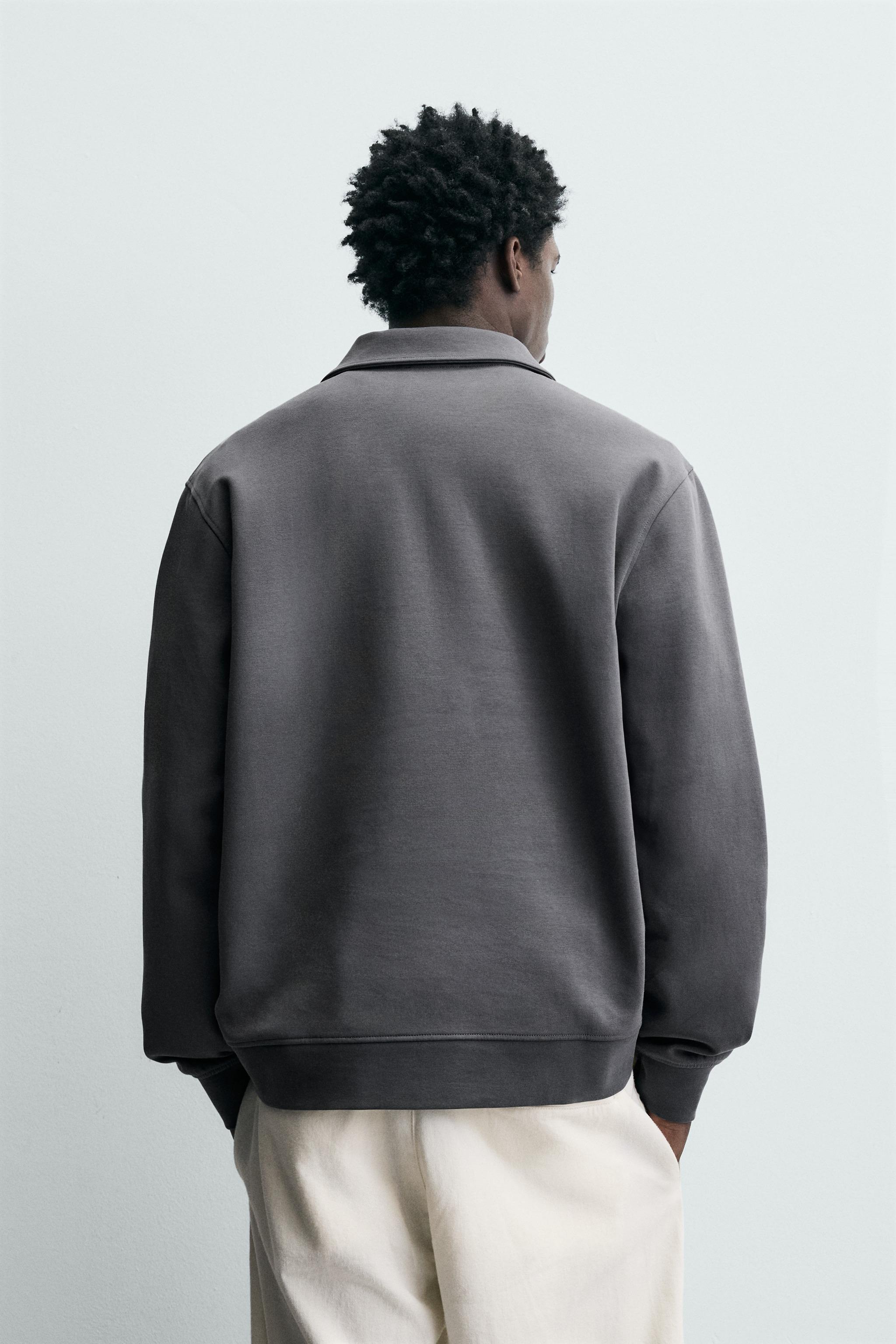 INTERLOCK ZIP POLO SWEATSHIRT