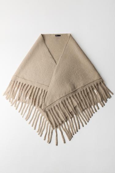 CHAL FLECOS CON LANA - Beige de Zara