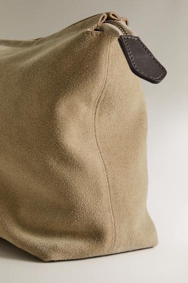 SUEDE TRAVEL WASH BAG - Green by Zara - Image 3