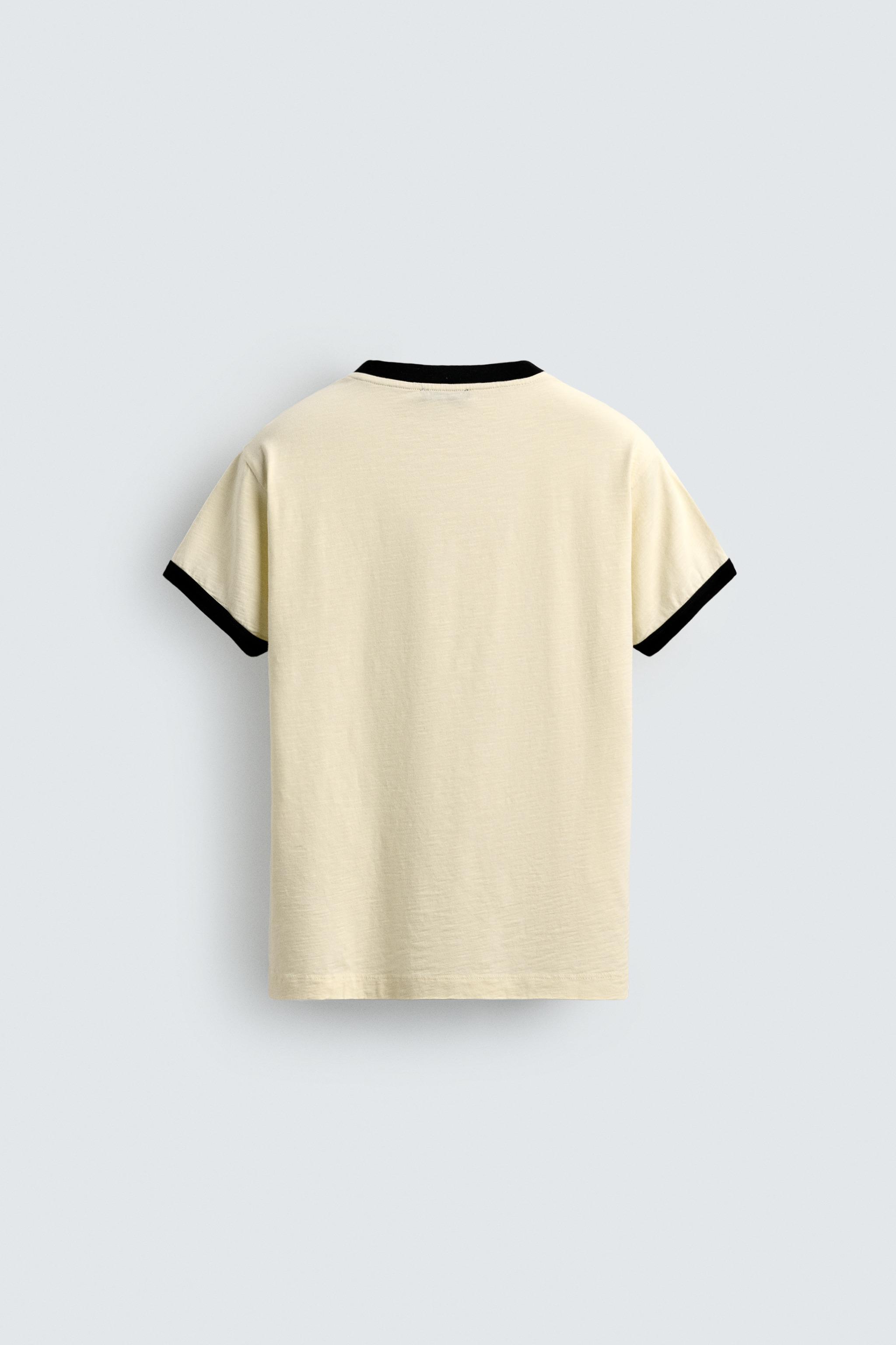 T-SHIRT CÔTELÉ CŒUR EN CONTRASTE
