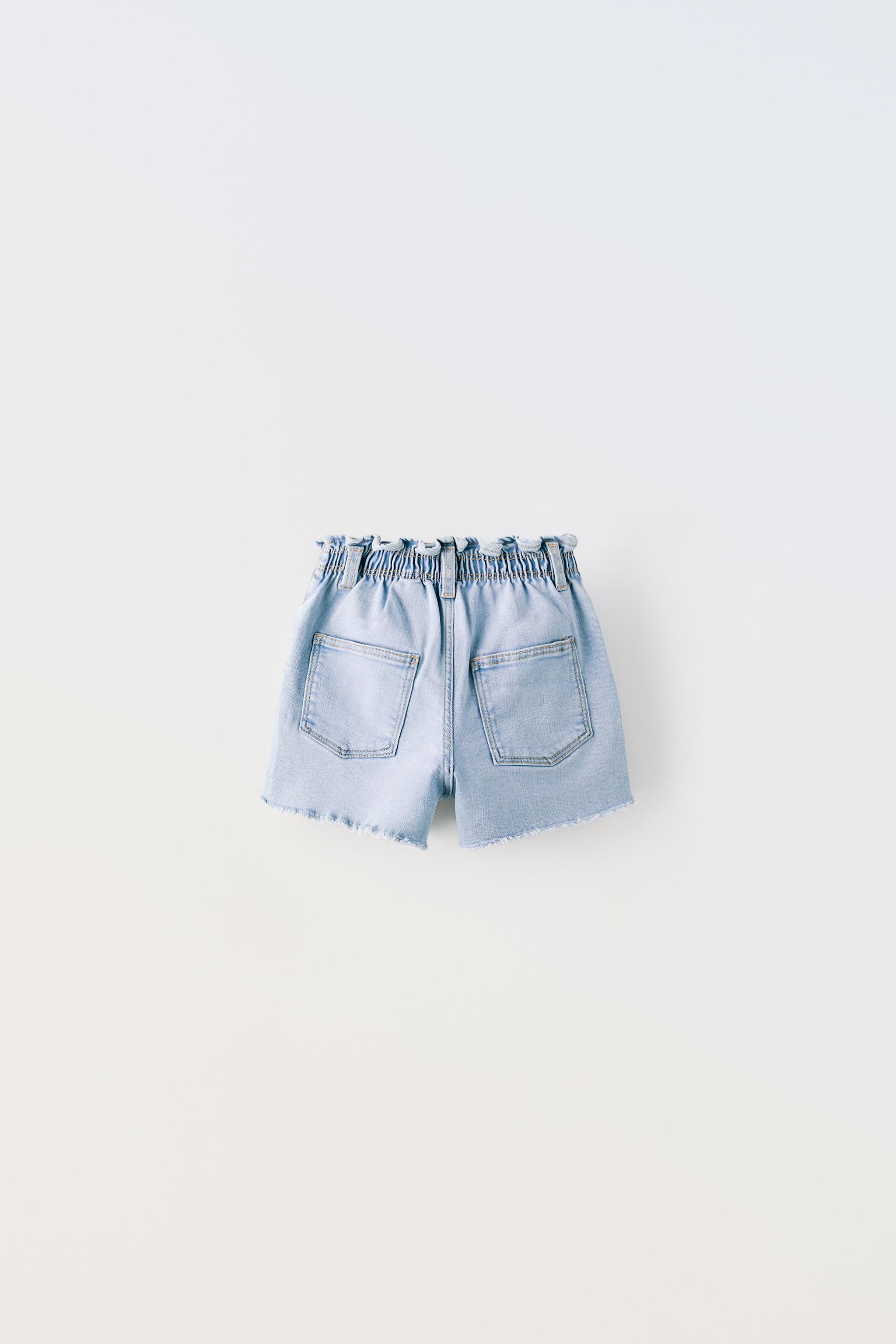 Light denim jean shorts on sale