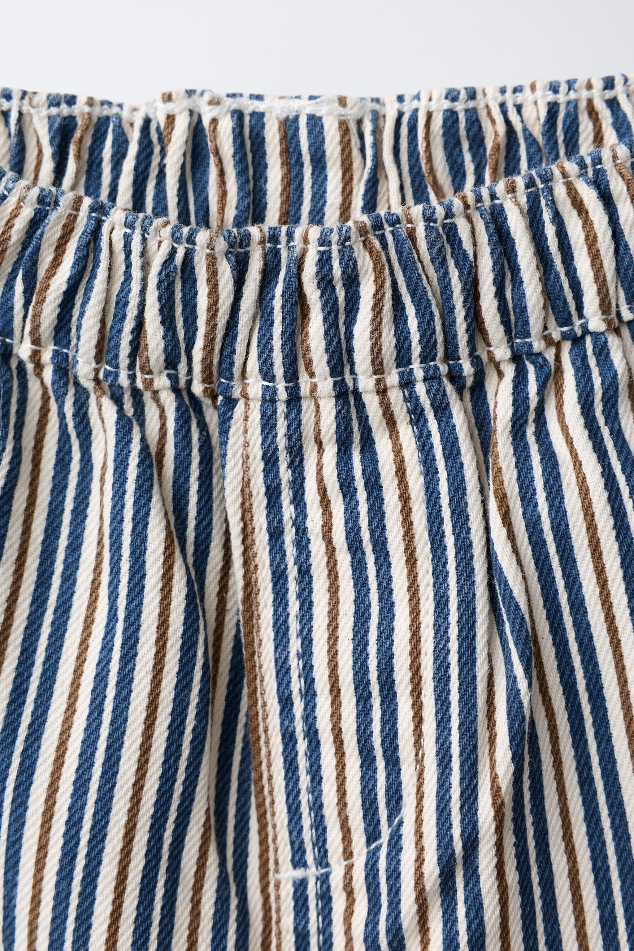 Детские брюки Zara STRIPED TWILL PANTS — фото 3