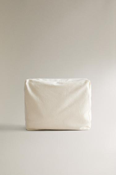 PLAIN COTTON BEACH WASH BAG - Ecru by Zara