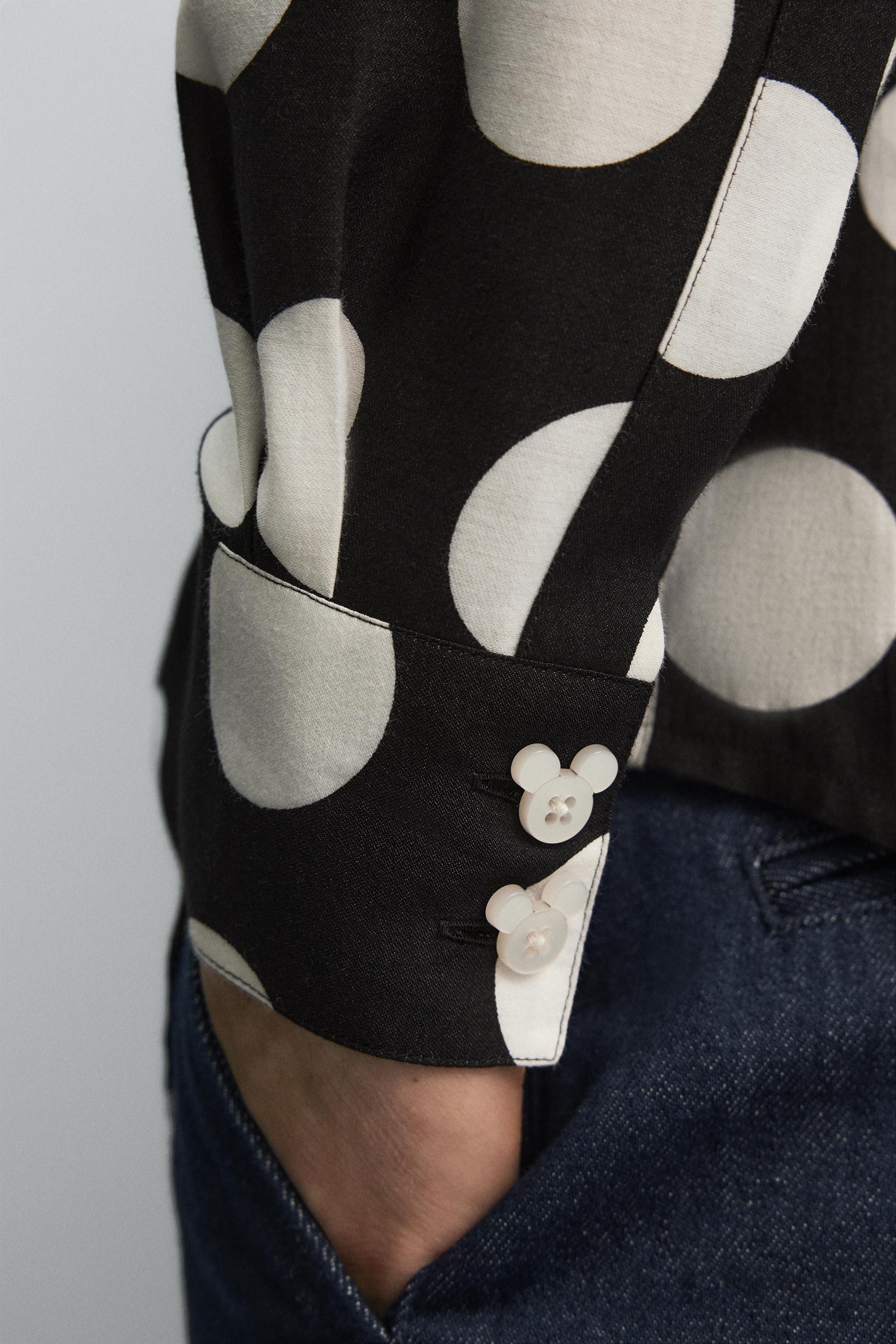 zara Disney ドットシャツ Harry Lambert POLKA DOT SHIRT HARRY LAMBERT FOR ZARA X DISNEY - Black