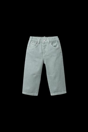 Zara PLEATED BAGGY TWILL PANTS - Aquamarine - Image 0