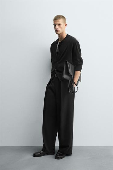 TEXTURED CARDIGAN - Black by Zara - Image 3