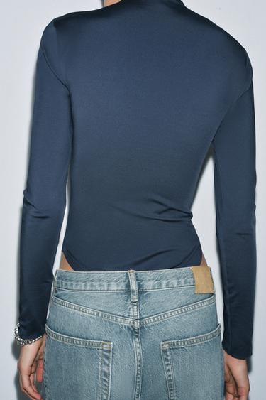 GATHERED BODYSUIT - Blue by Zara - Image 2