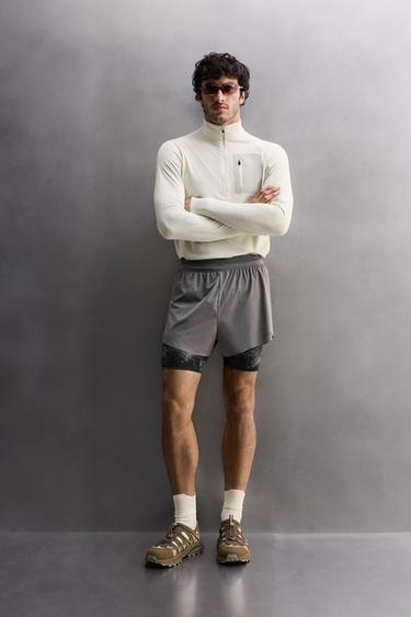 Zara TECHNICAL QUARTER-ZIP SHIRT - Oyster-white - Image 0