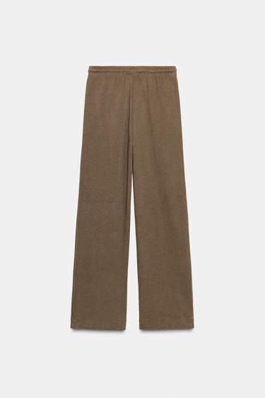PANTALON LARGE SOFT - Vison foncé de Zara - Image 5