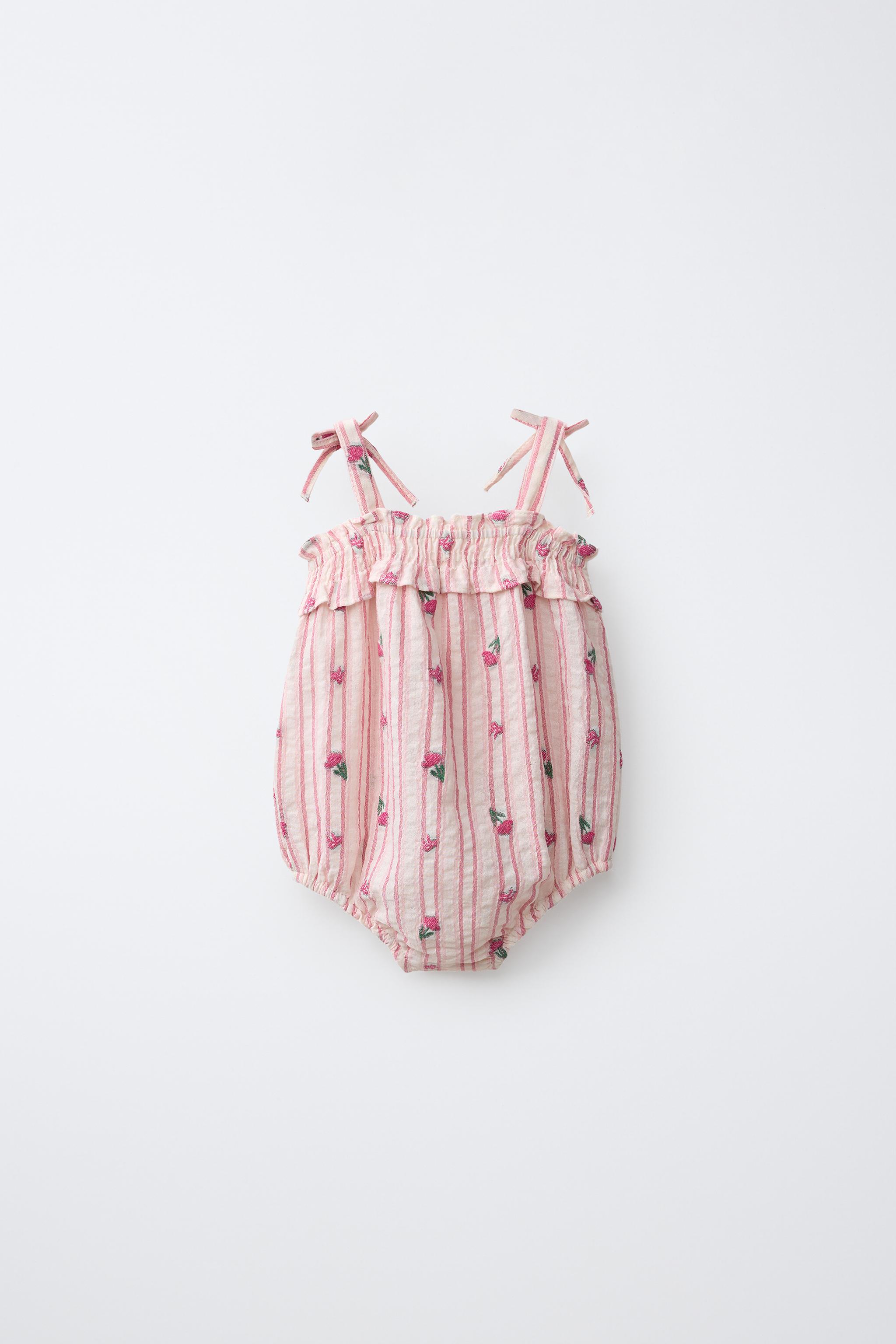 Детские комбинезоны Zara STRIPED AND TULIP ROMPER — фото 3