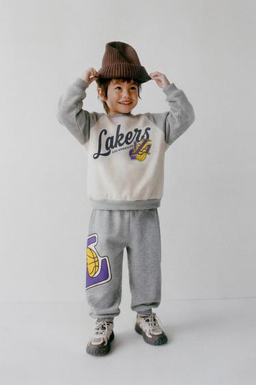 Zara NBA JOGGING SWEATSHIRT AND JOGGER PANTS SET - LOS ANGELES LAKERS - Gray marl