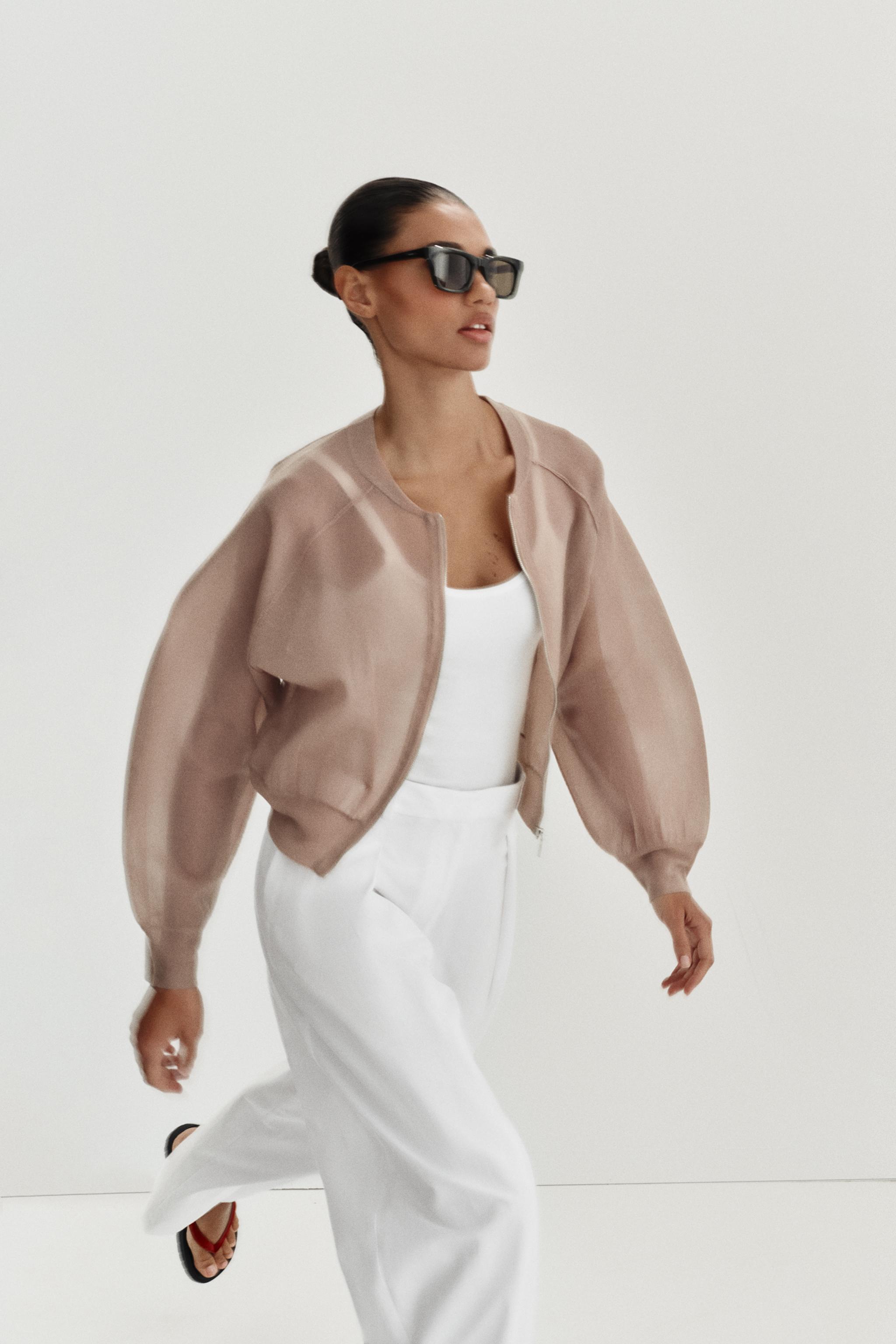 KNIT BOMBER JACKET