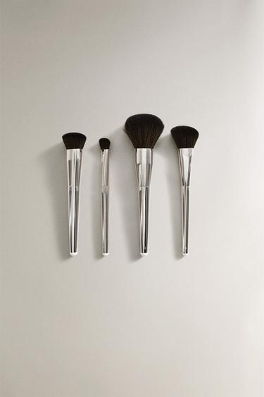 ENSEMBLE PINCEAUX MAQUILLAGE (ENSEMBLE DE 4) - Argent de Zara - Image 0