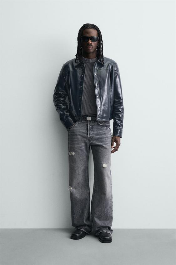 VINYL EFFECT OVERSHIRT