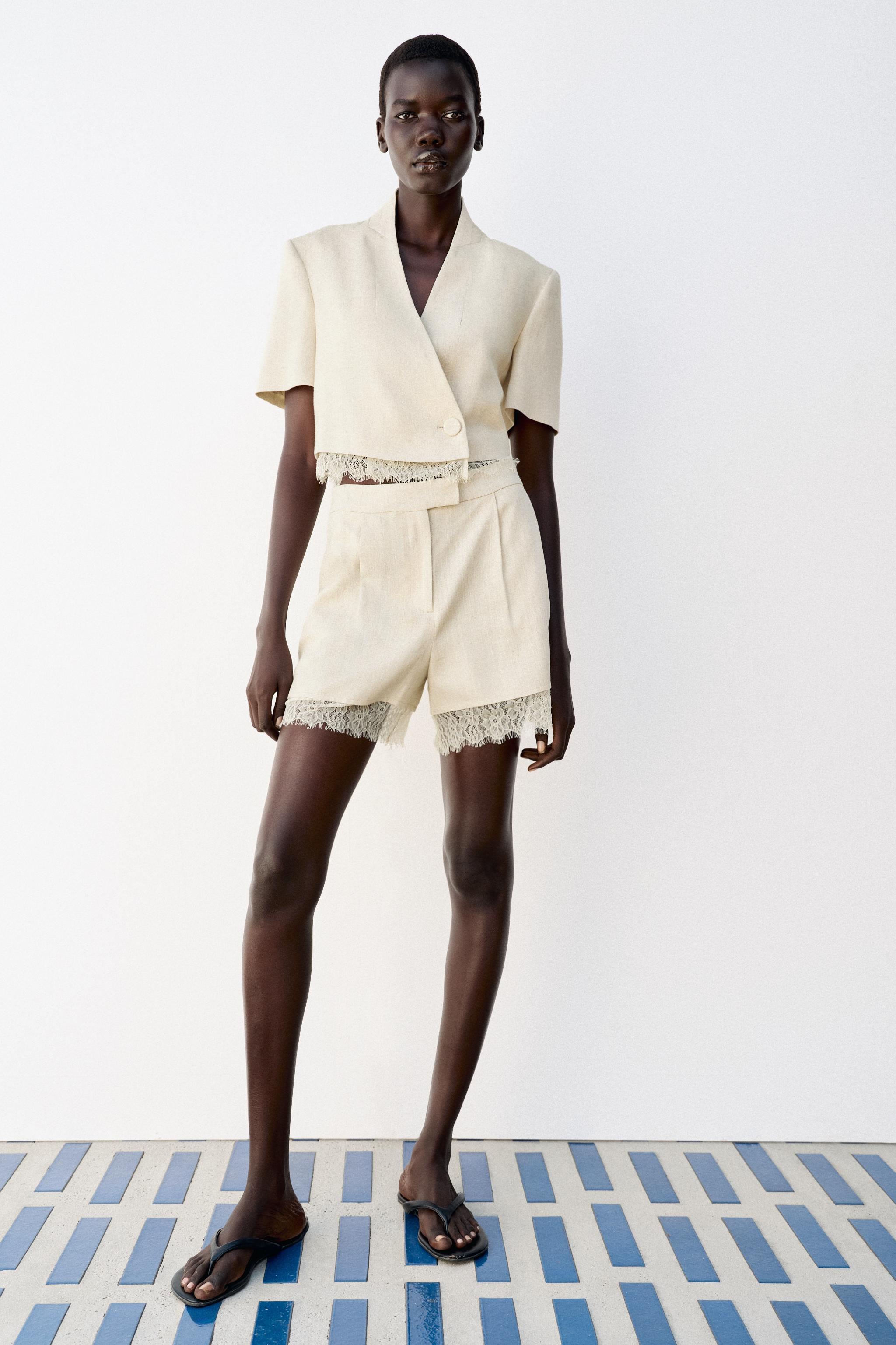 Zara DANTEL DETAYLI KISA BLAZER