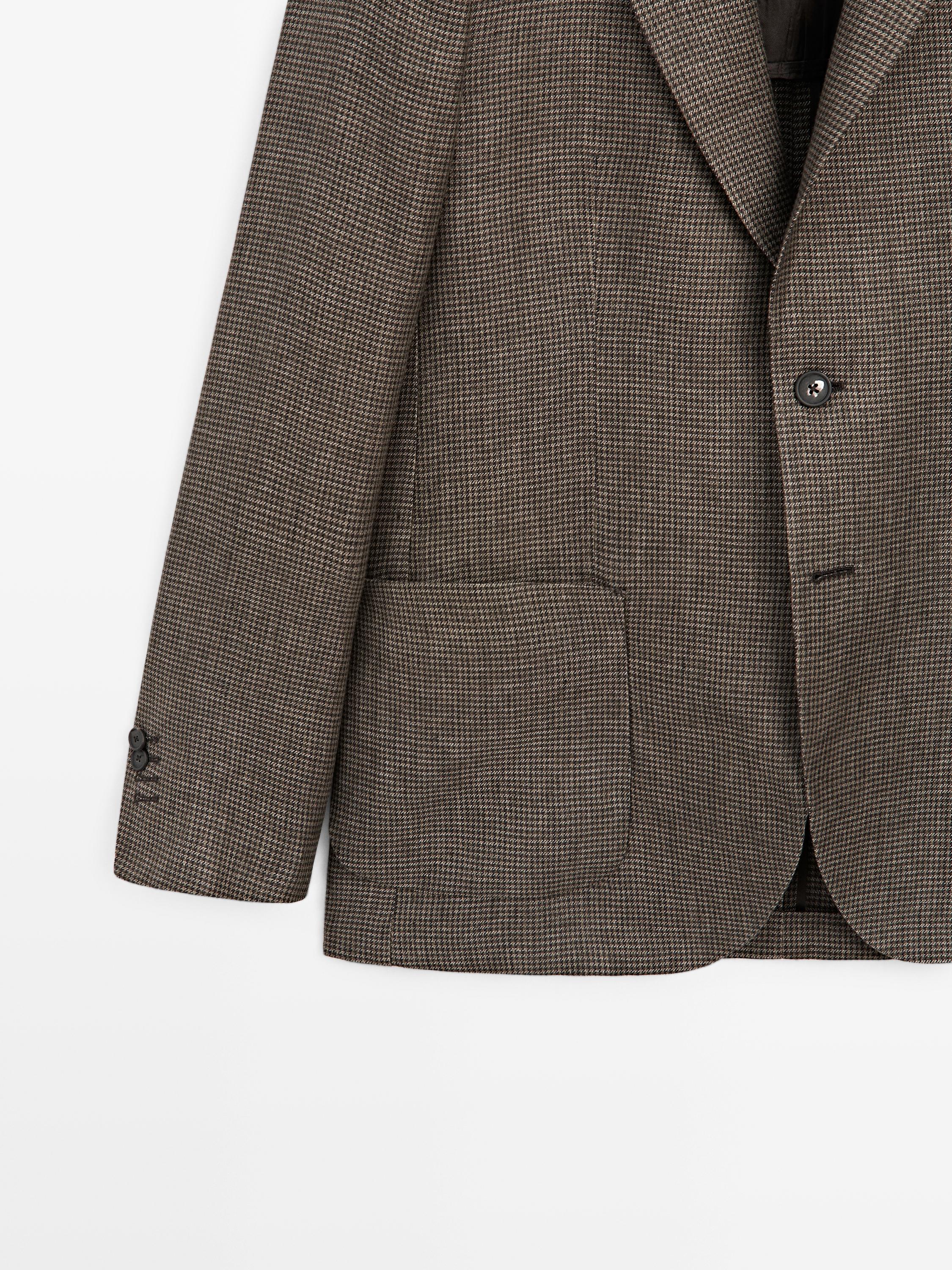 100% linen blazer with pocket details