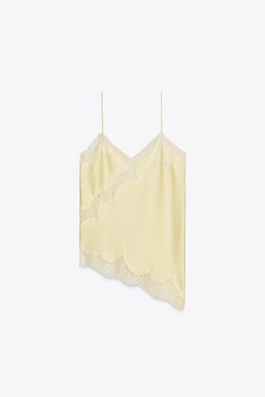 ZW COLLECTION LACE CAMISOLE TOP - Yellow by Zara - Image 6