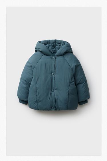 Zara WATER REPELLENT PADDED JACKET - Blue