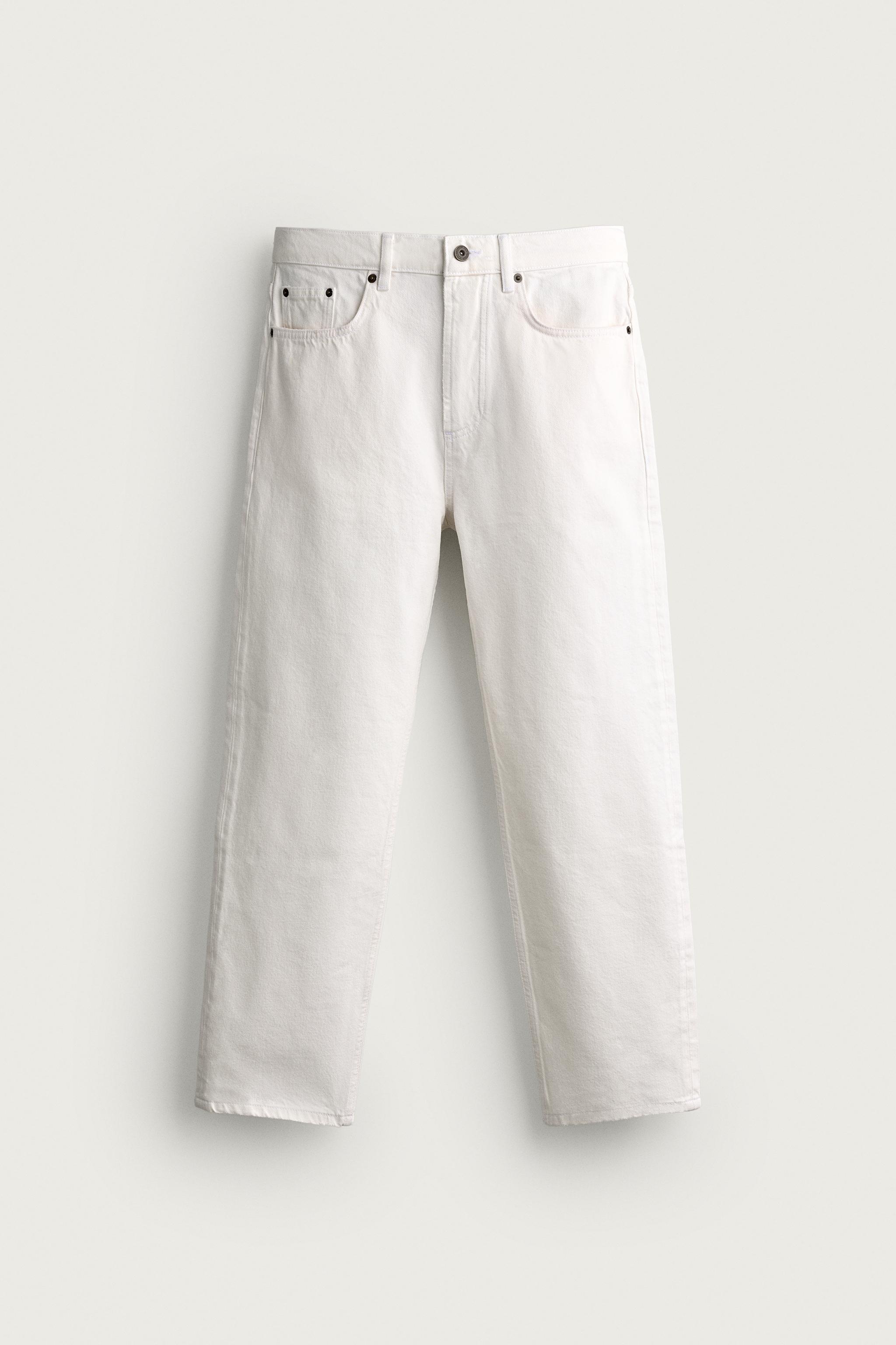 STRAIGHT ANKLE FIT JEANS — White