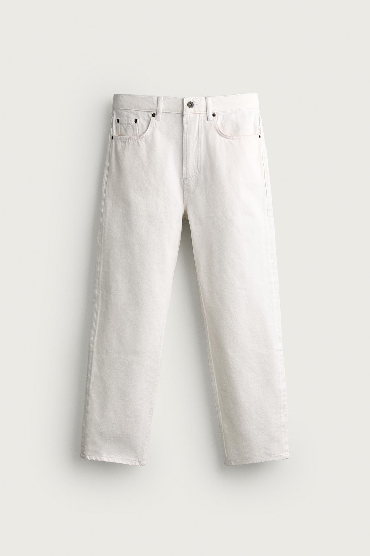 STRAIGHT ANKLE FIT JEANS — White