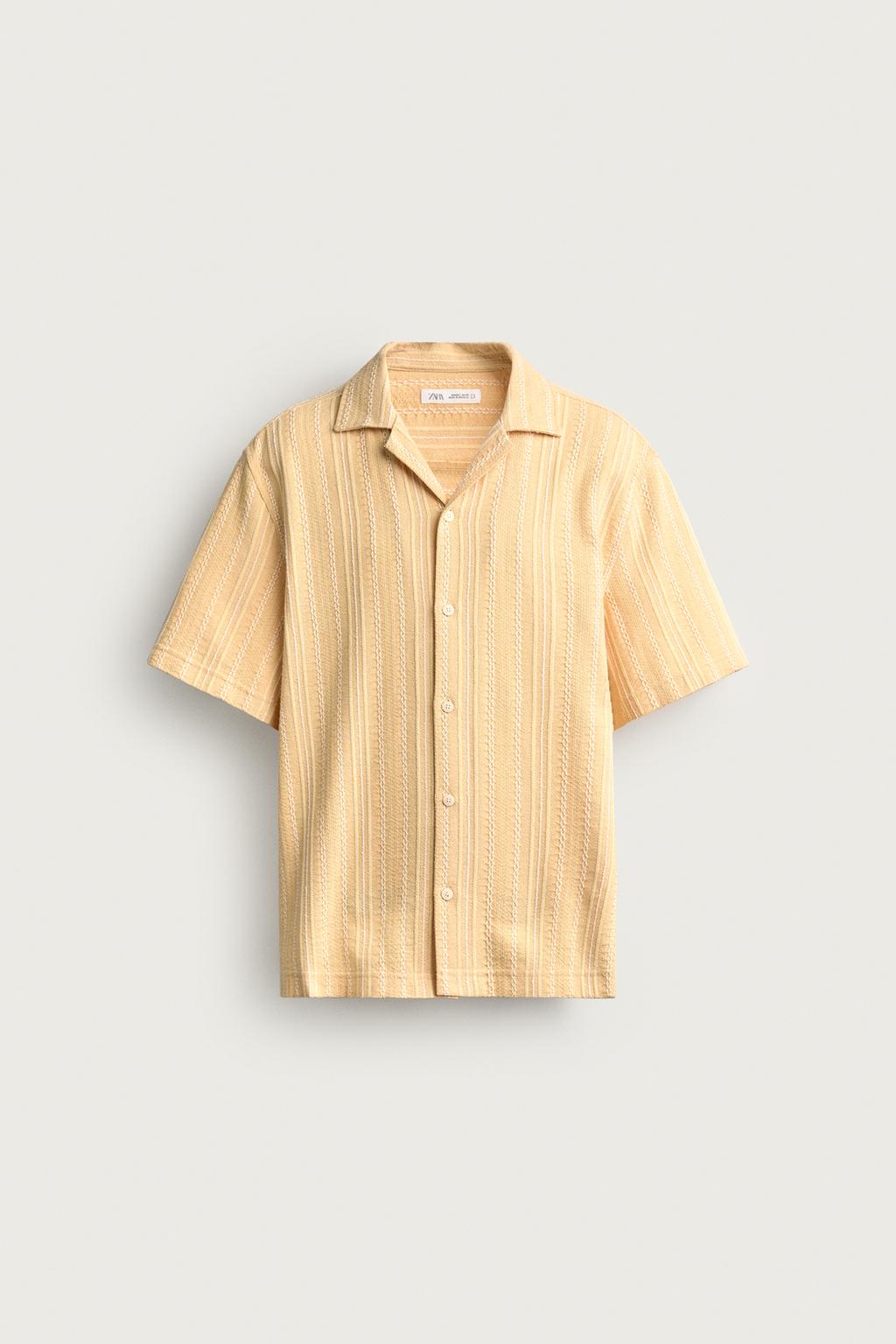 REGULAR FIT STRIPED JACQUARD SHIRT