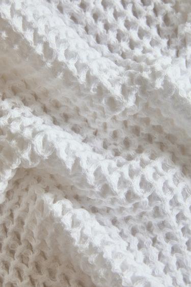 WAFFLE-KNIT COTTON HAND TOWEL (PACK OF 3) - White by Zara