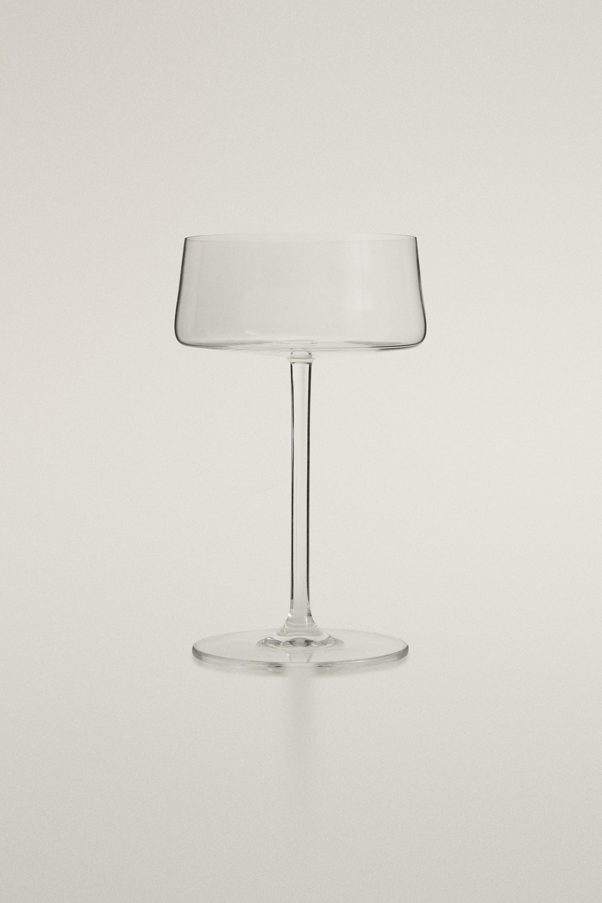 LOW CONICAL CRYSTALLINE WINE GLASS — Transparent
