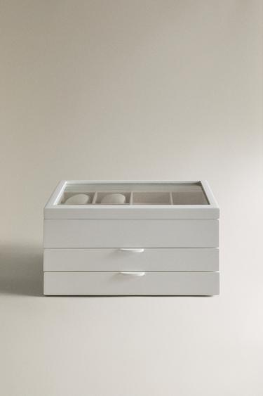 Zara LACQUERED JEWELRY BOX WITH DRAWERS - White - Image 0