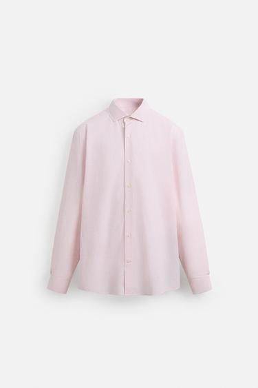COTTON/LYOCELL SHIRT - Pale pink by Zara