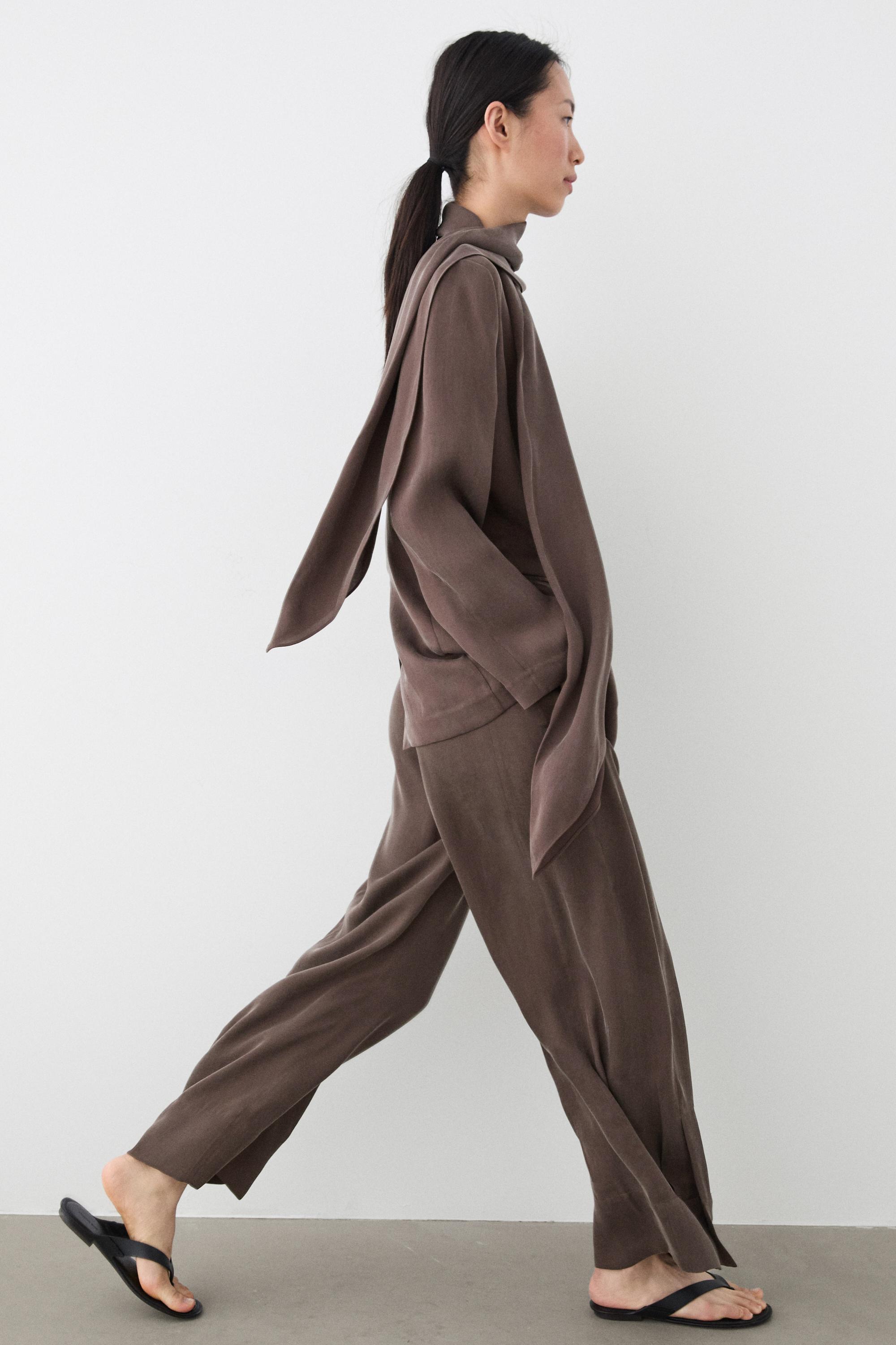 Surchemise fluide détail nœud total look
