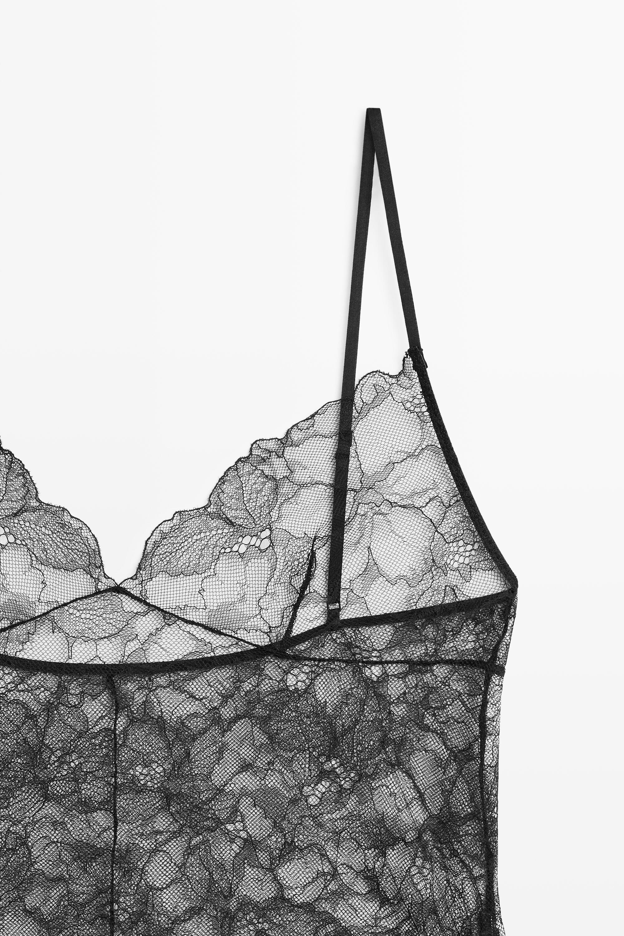 Transparent lace camisole top