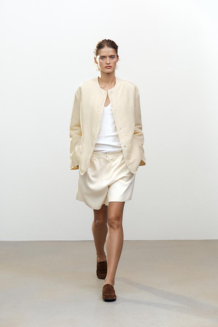 ZW COLLECTION PADDED JACKET Ecru ZARA Australia - Main Image