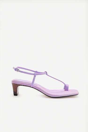 SANDALI IN PELLE SCAMOSCIATA LIMITED EDITION - Viola malva di Zara