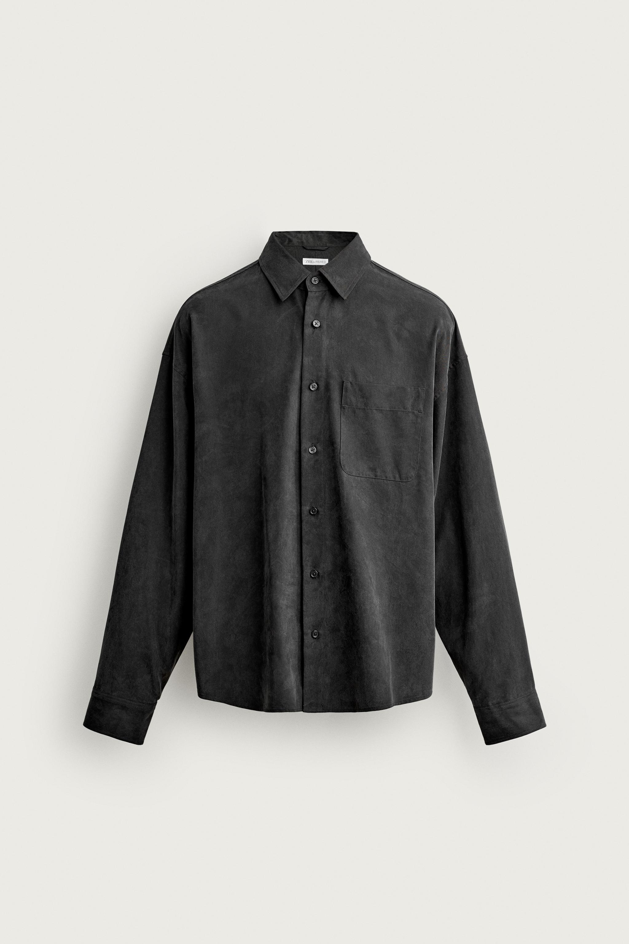 Zara RELAXED FIT DÖKÜMLÜ GÖMLEK görsel 6
