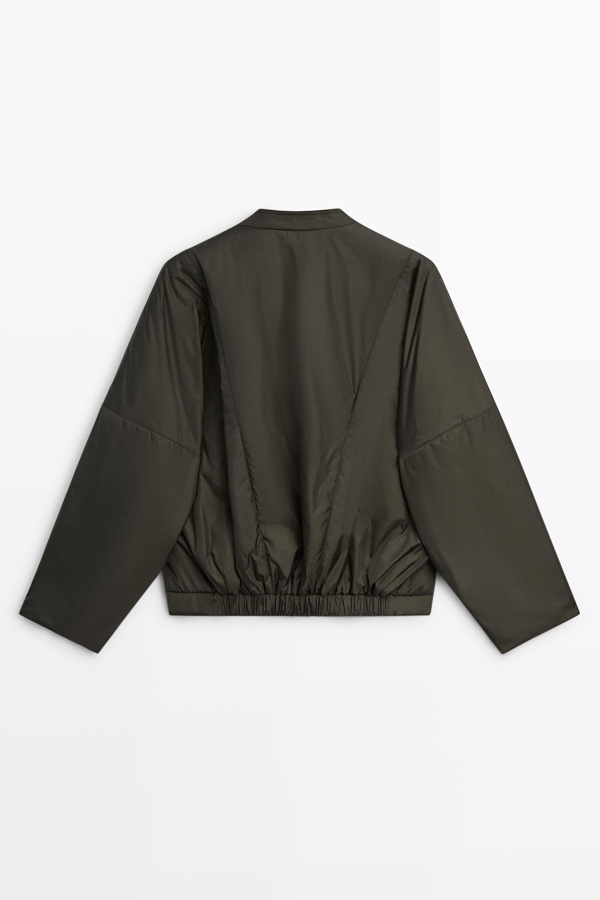 Lightweight quilted bomber jacket