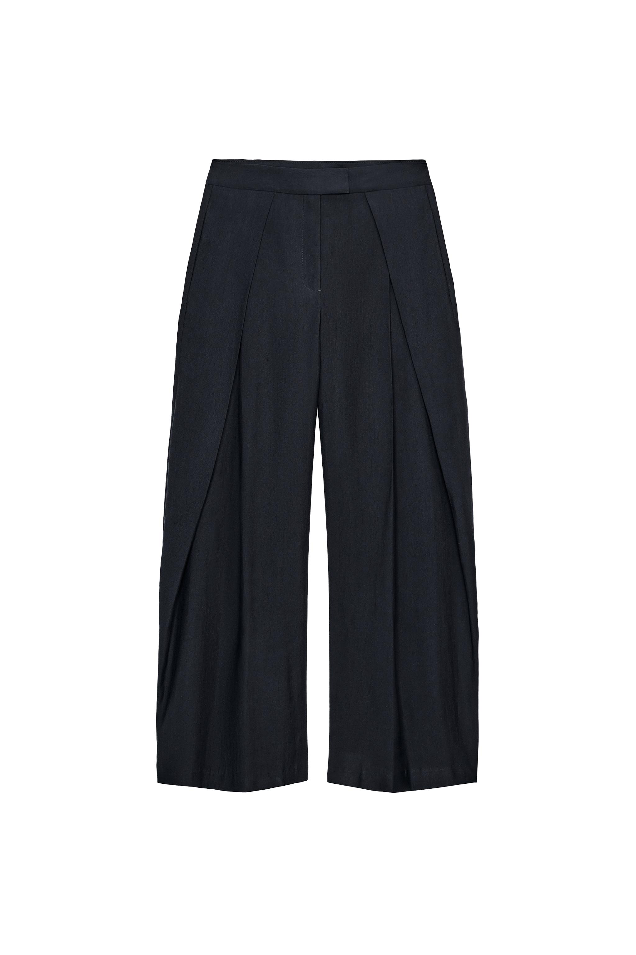 ZW COLLECTION WIDE-LEG PLEATED TROUSERS