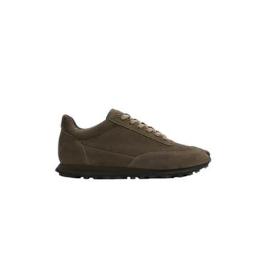 Zara LEATHER SNEAKERS - Taupe Gray