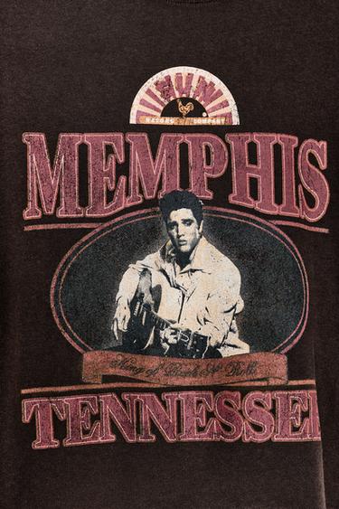 T-SHIRT ELVIS À MANCHES COURTES - Chocolat de Zara - Image 7