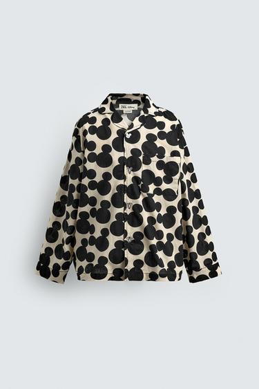 Zara 8-14 YEARS/ MICKEY MOUSE SILHOUETTE PAJAMA SET HARRY LAMBERT FOR ZARA X DISNEY - Black / Ecru