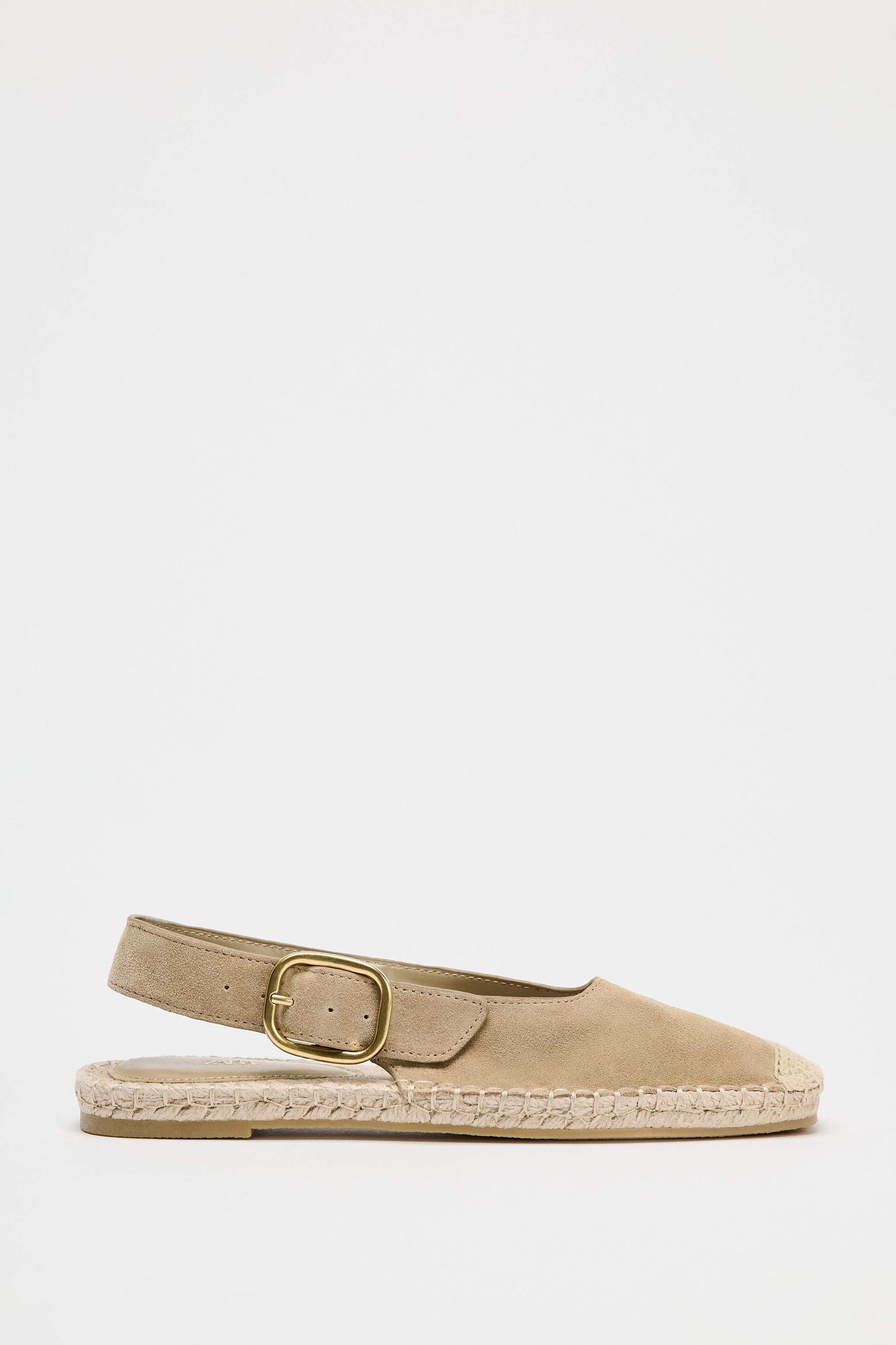【新品】ZARA 編み込みスプリットスエードスリングバックシューズ 41 新品】ZARA 編み込みスプリットスエードスリングバックシューズ
