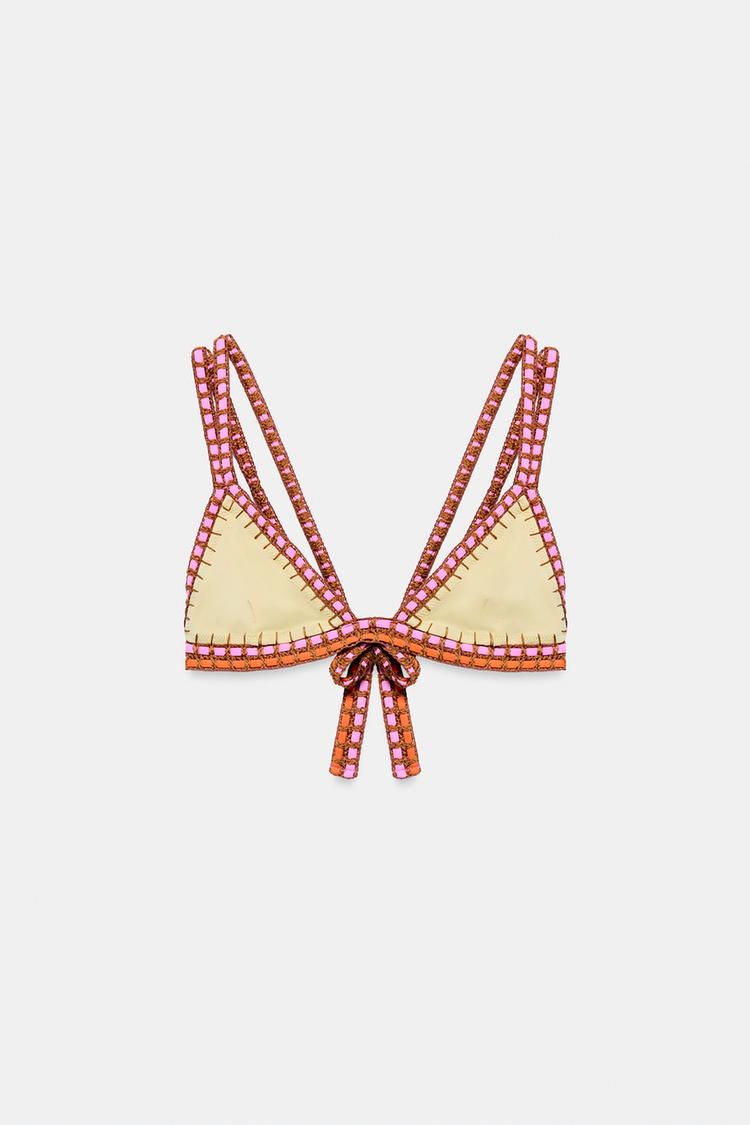 CROCHET STRAP BIKINI TOP