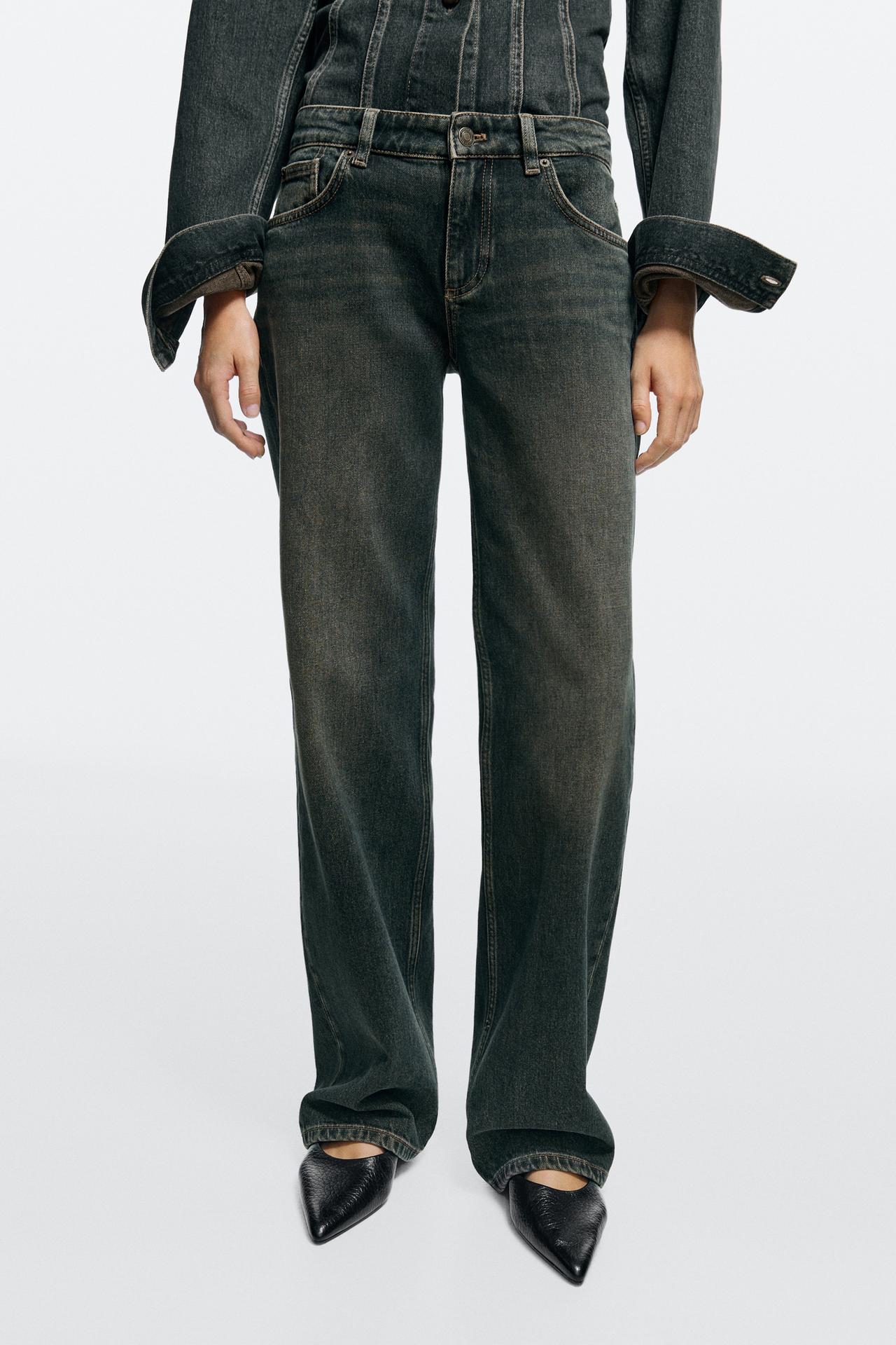 Low-rise straight-leg jeans total look — 470