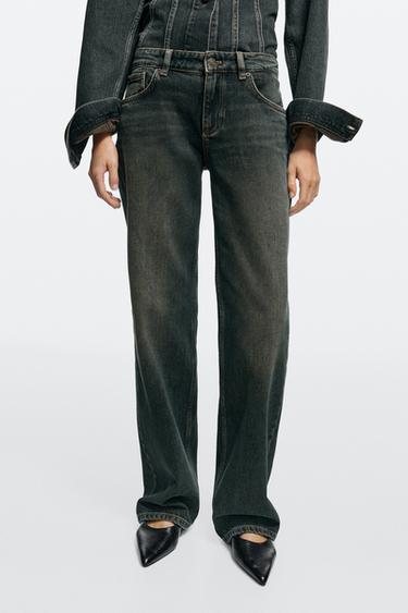 Low-rise straight-leg jeans total look — 470 2