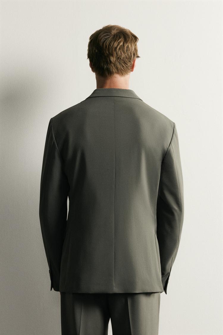 Blazer cruzado de traje cómodo 3