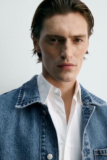 ДЖИНСОВА КУРТКА ВІЛЬНОГО КРОЮ З КИШЕНЯМИ  LIMITED EDITION - Синій Zara