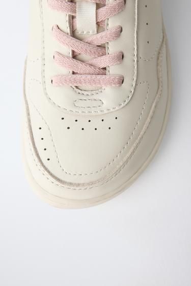 TENNIS EN CUIR BAREFOOT - Blanc de Zara - Image 3